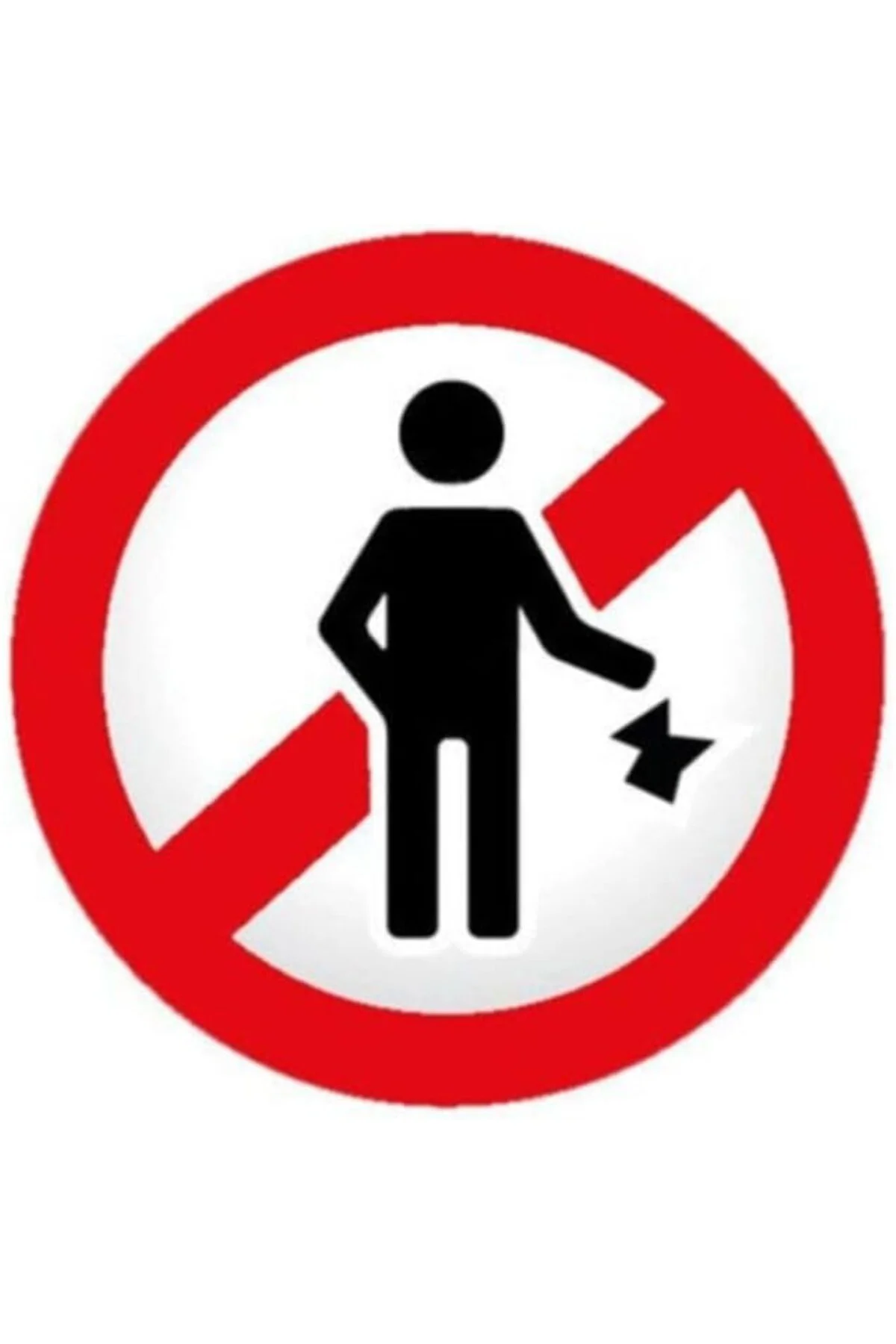 Yerlere Atma Yasaktır 18CM Sticker