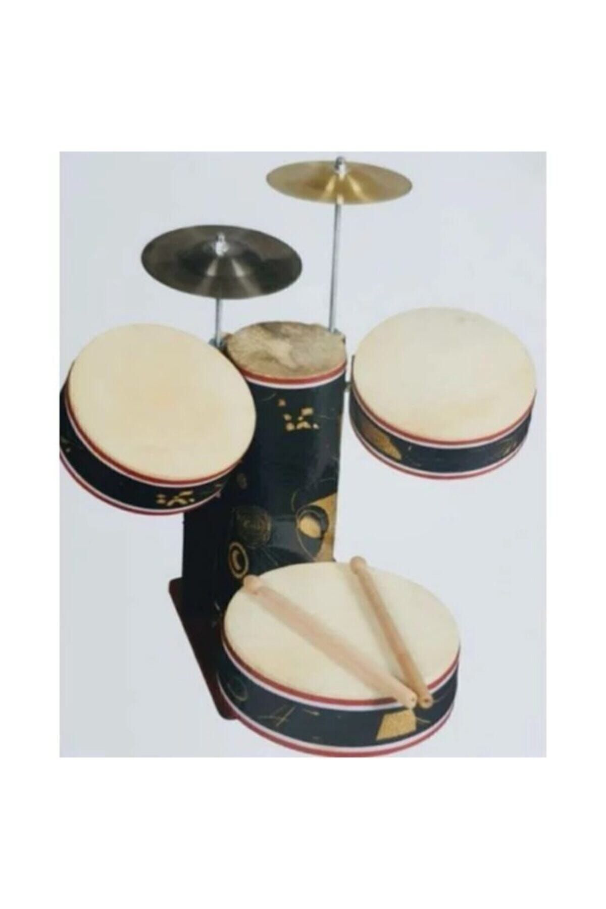 Yerli Bateri Davul Seti El Yapımı Deri Eğitici Oyuncak