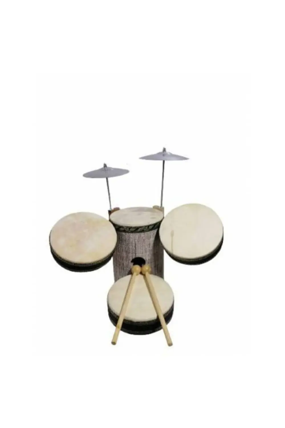 Yerli Bateri Davul Seti El Yapımı Deri Eğitici Oyuncak