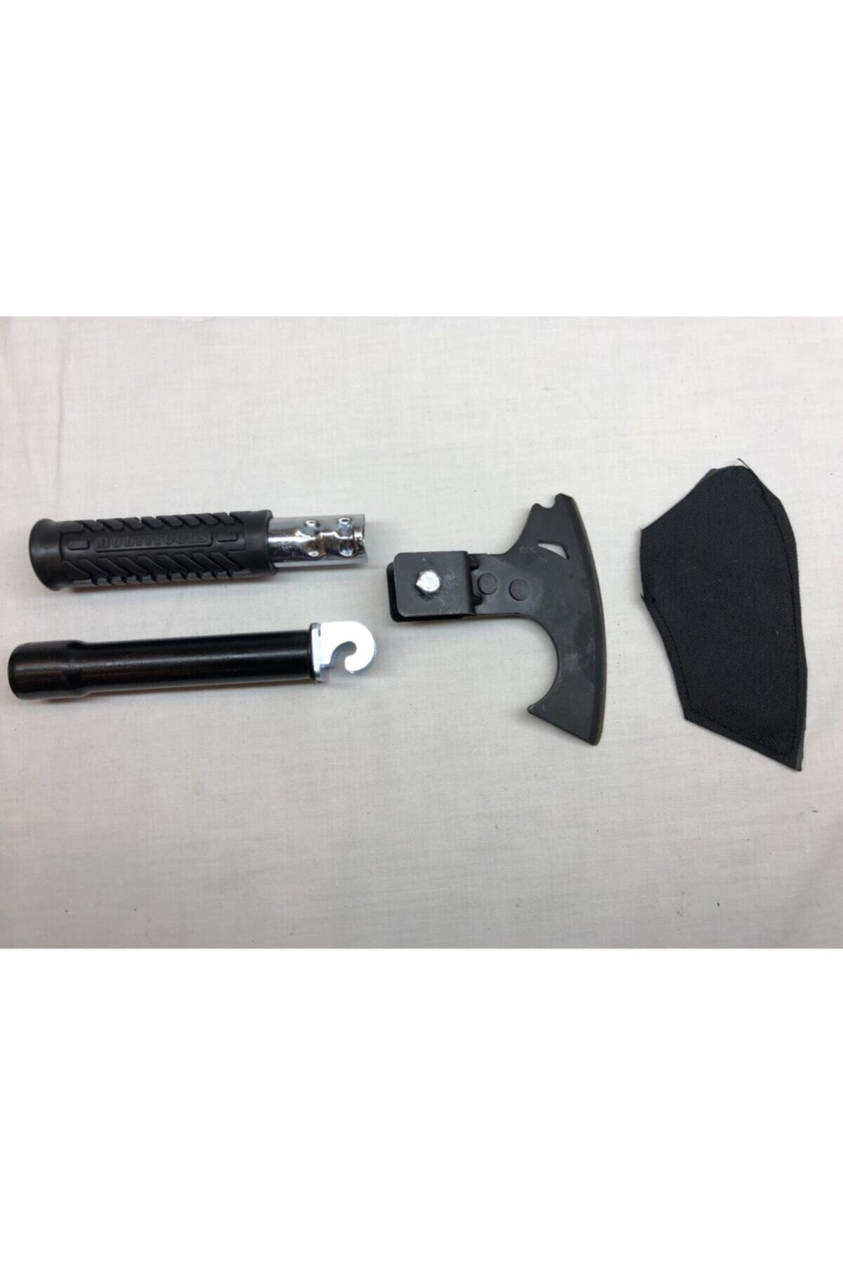 Yerli Üretim Karbon Çelik Pratik Sökülür Balta Özel Siyah Çantası