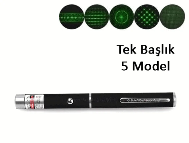 Yeşil  500 mW 15 Km Etkili (Tek Başlık 5 Model)