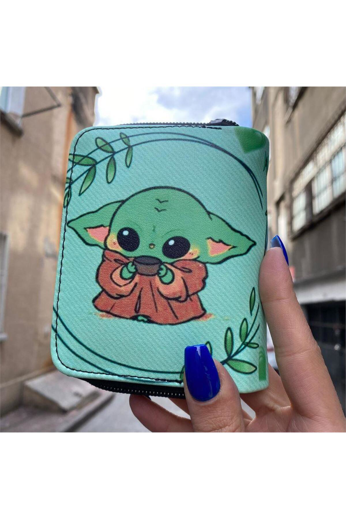 Yeşil Baby Yoda Kısa Cüzdan