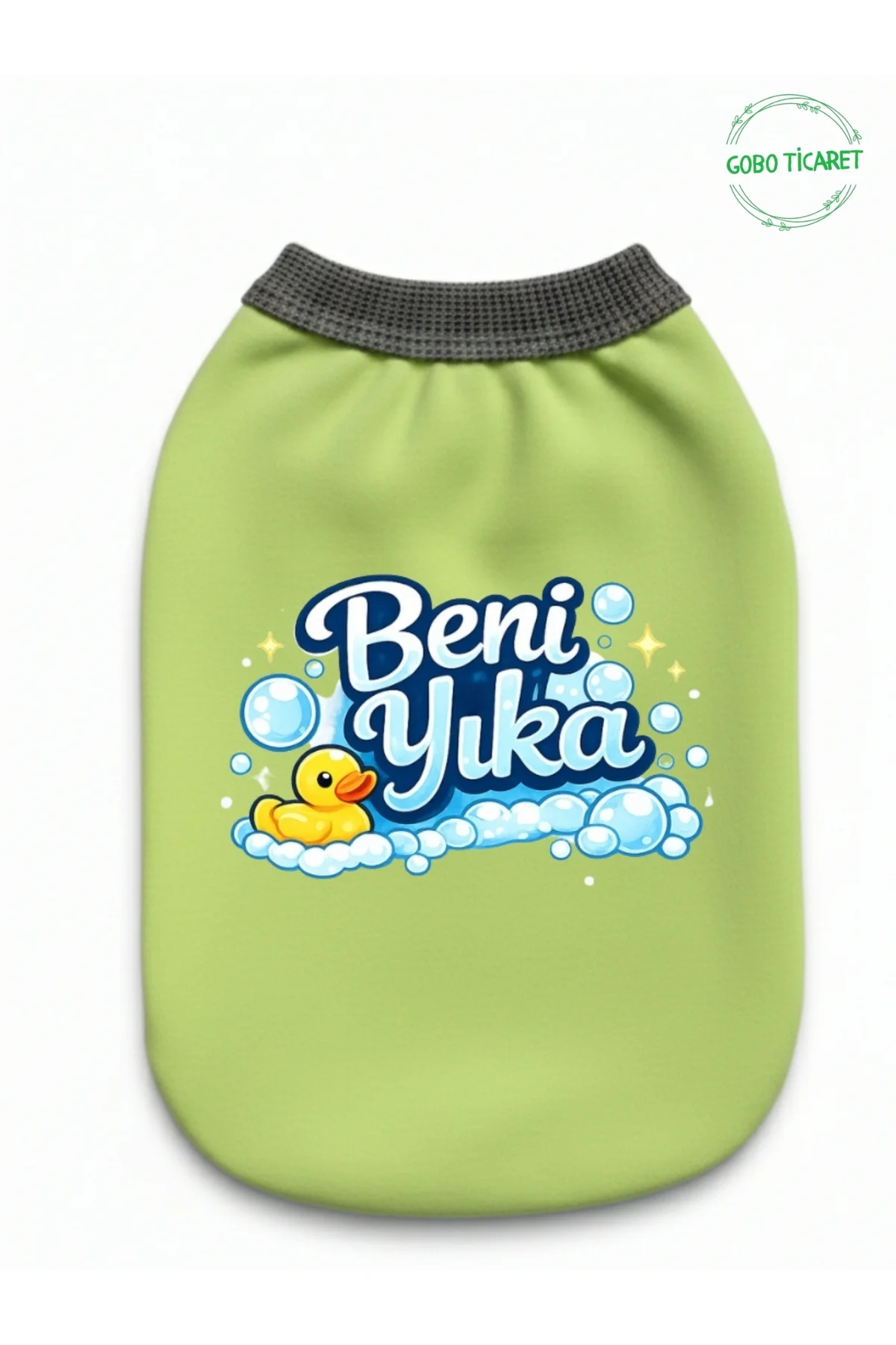 Yeşil Beni Yıka Baskılı Kedi ve Köpek Kıyafeti–Evcil Hayvan Tişör