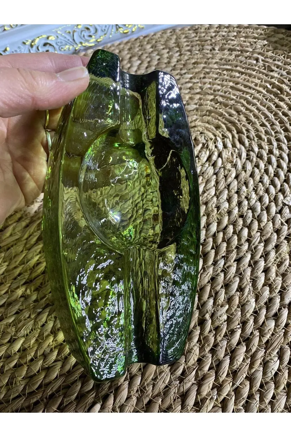 Yeşil Cam Puro Kül Tablası