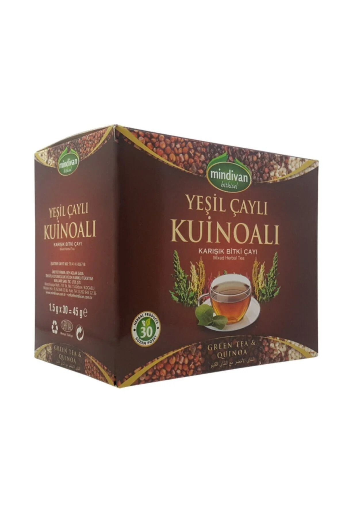 Yeşil Çaylı Kinoa Karışık Bitki Çayı 30 Süzen Poşet Çay Yeşil Çaylı Kinoa Karışık Bitki Çayı 30 Süzen Poşet Çay