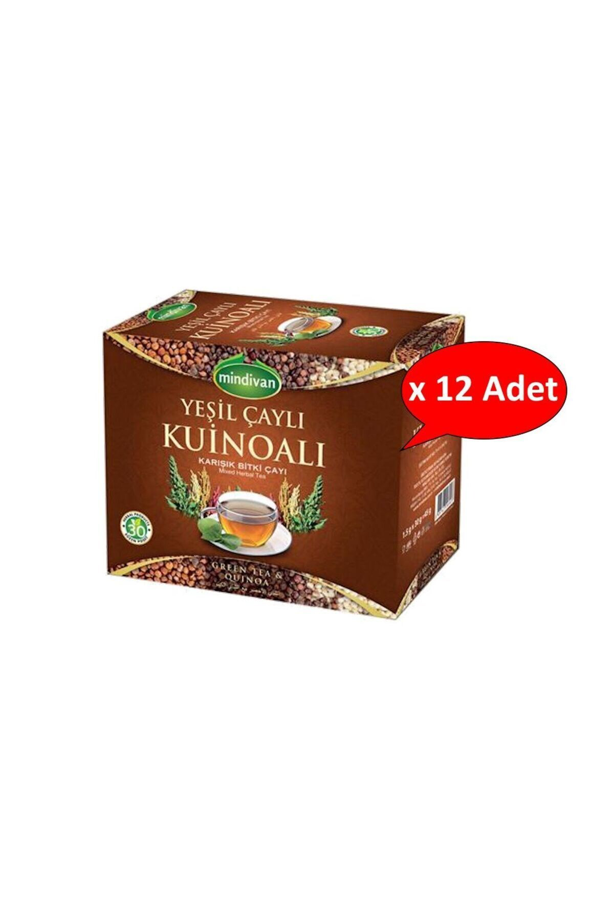 Yeşil Çaylı Kinoalı Karışık Form Çayı 1.5 gr x 30 Süzen Poşet x 1