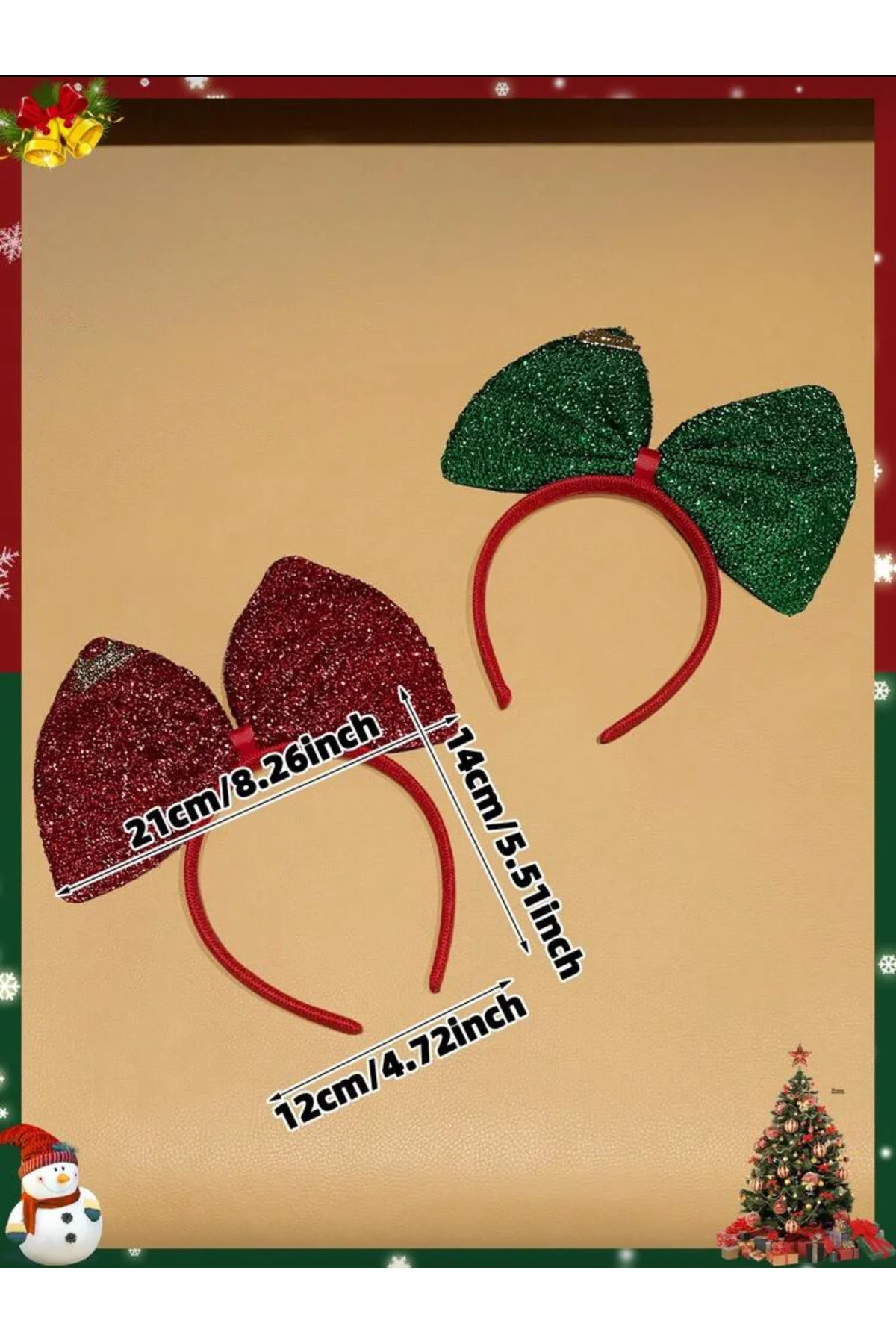 Yeşil Fiyonk Yeni Yıl Noel Taç