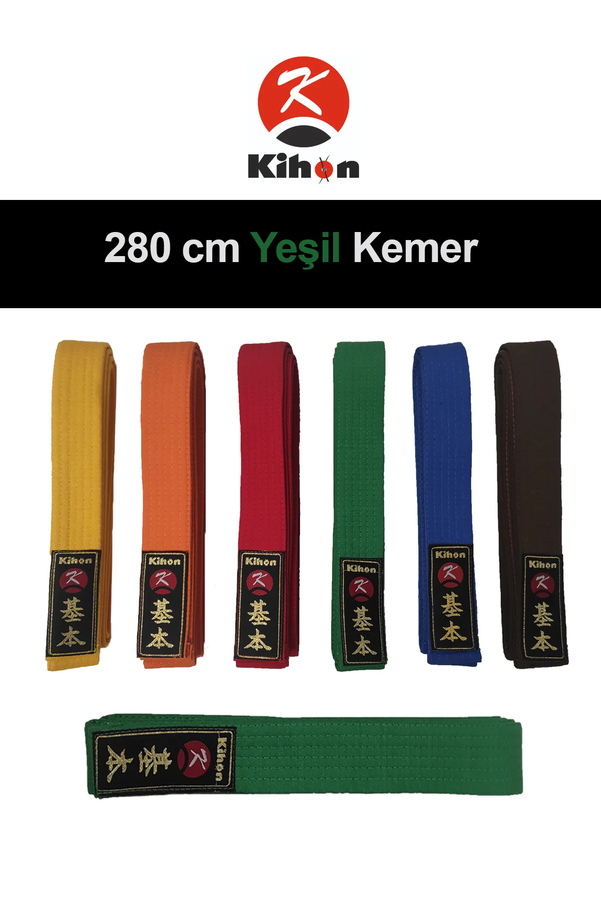 Yeşil Kemer 280 cm Karate / Judo / Aikido / Taekwondo Kemer Fiyatı, Yorumları ve Özellikleri