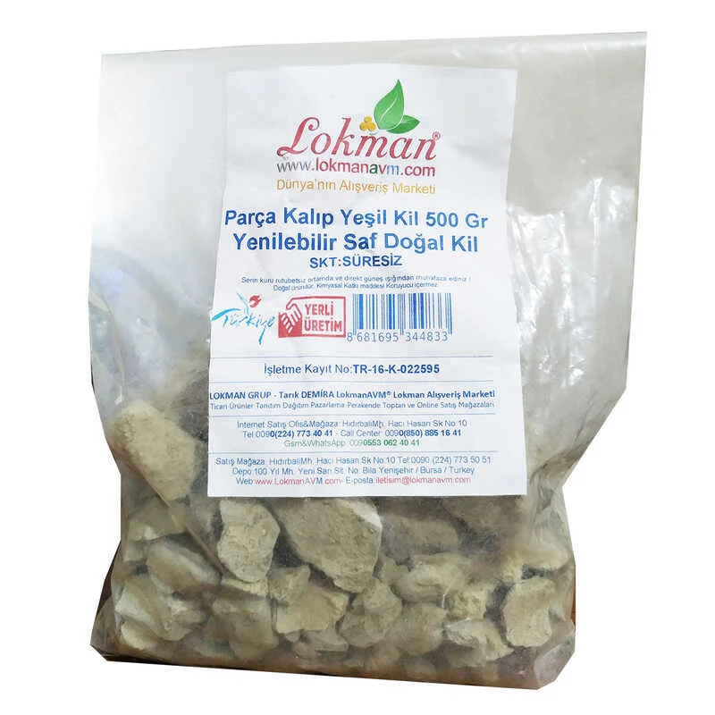 Yeşil Kil 500 Gr - Yenilebilir Saf Doğal Kil Parça Kalıp Fiyatı, Yorumları ve Özellikleri