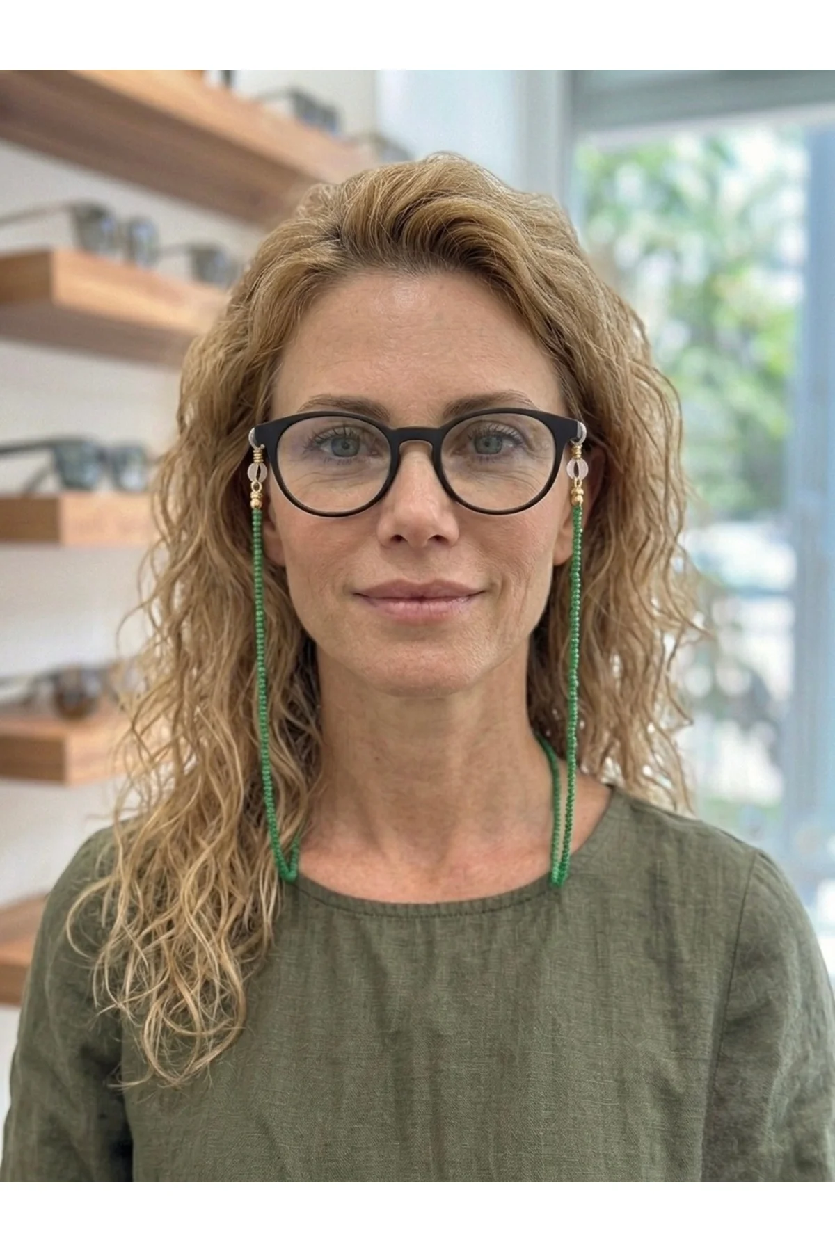 Yeşil Kum Cam Boncuk Gözlük İpi Askısı 70 cm Optik ve Güneş Gözlüğü Uyumlu Yeşil Kum Cam Boncuk Gözlük İpi Askısı 70 cm Optik ve Güneş Gözlüğü Uyumlu