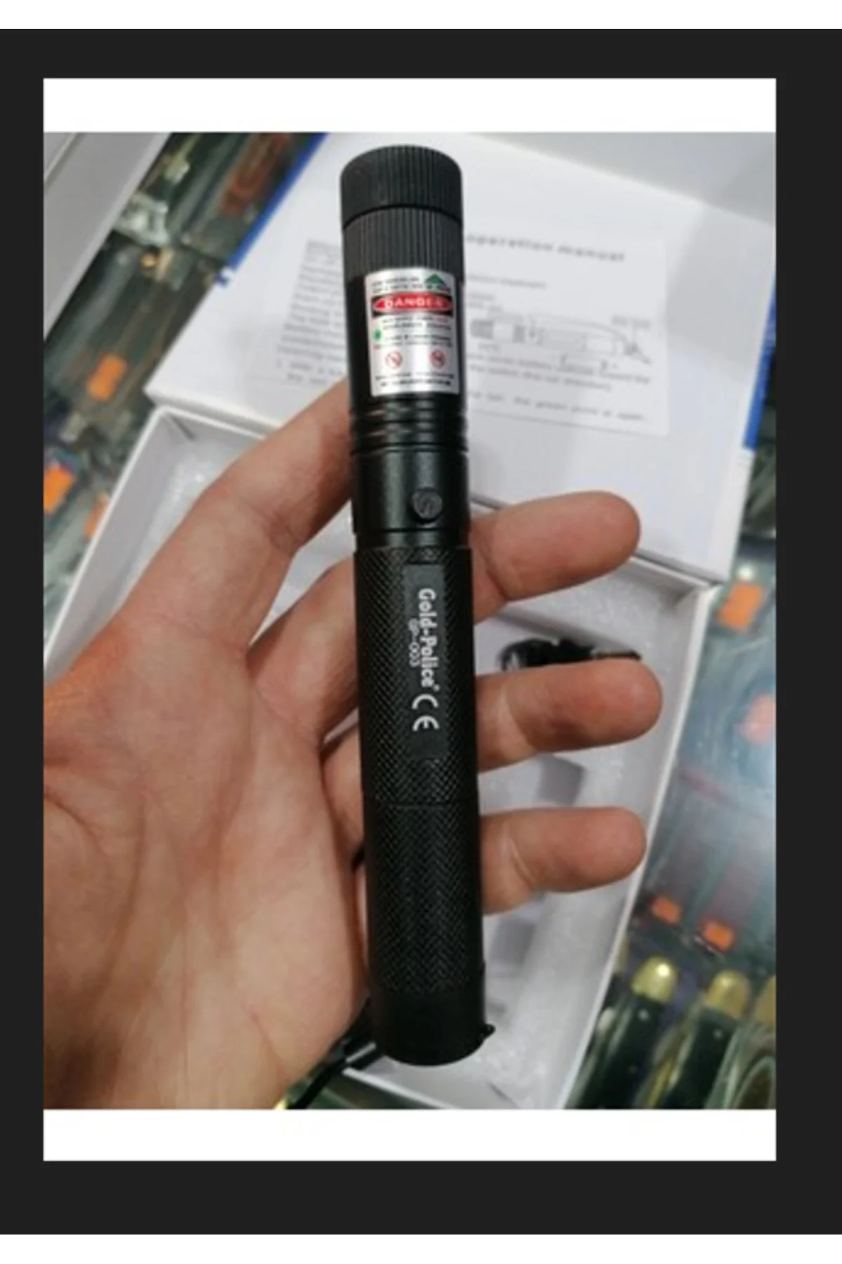 Yeşil Lazer Şarjlı Uzun Menzilli Gold Police GP-003 Pointer Anaht