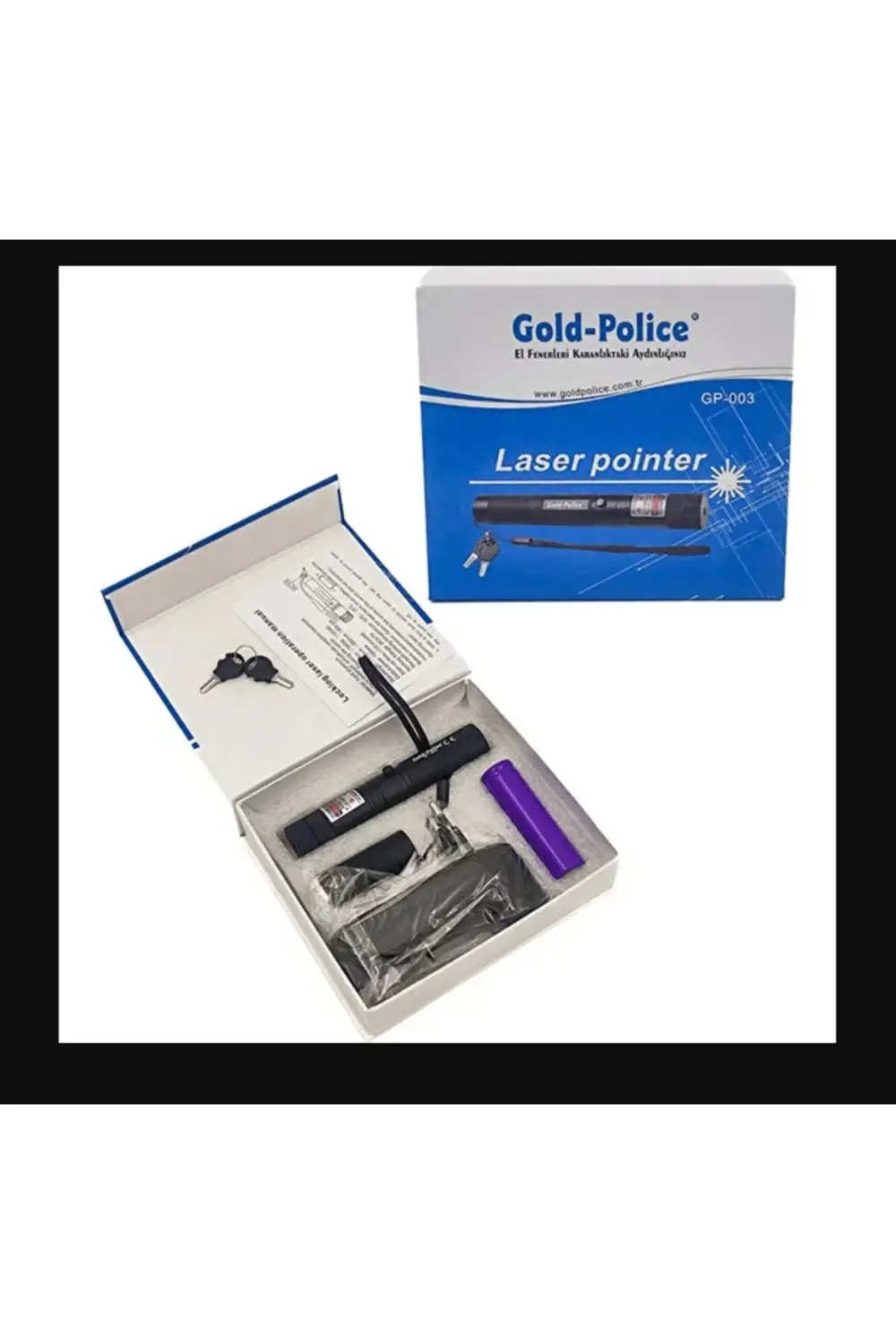 Yeşil Lazer Şarjlı Uzun Menzilli Gold Police GP-003 Pointer Anaht