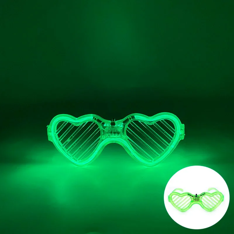 Yeşil LED Işıklı Kalp Gözlük – 3 Modlu Parti &amp; Glow Gözlüğü Fiyatı, Yorumları ve Özellikleri