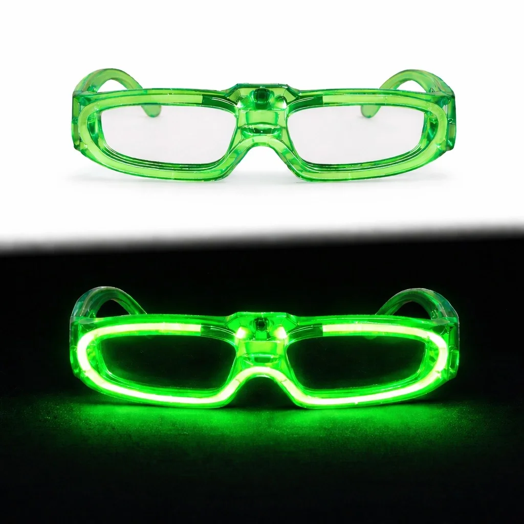 Yeşil LED Işıklı Parti Gözlüğü 3 Modlu – Glow & Gece Eğlence Gözlüğü Yeşil LED Işıklı Parti Gözlüğü 3 Modlu – Glow & Gece Eğlence Gözlüğü