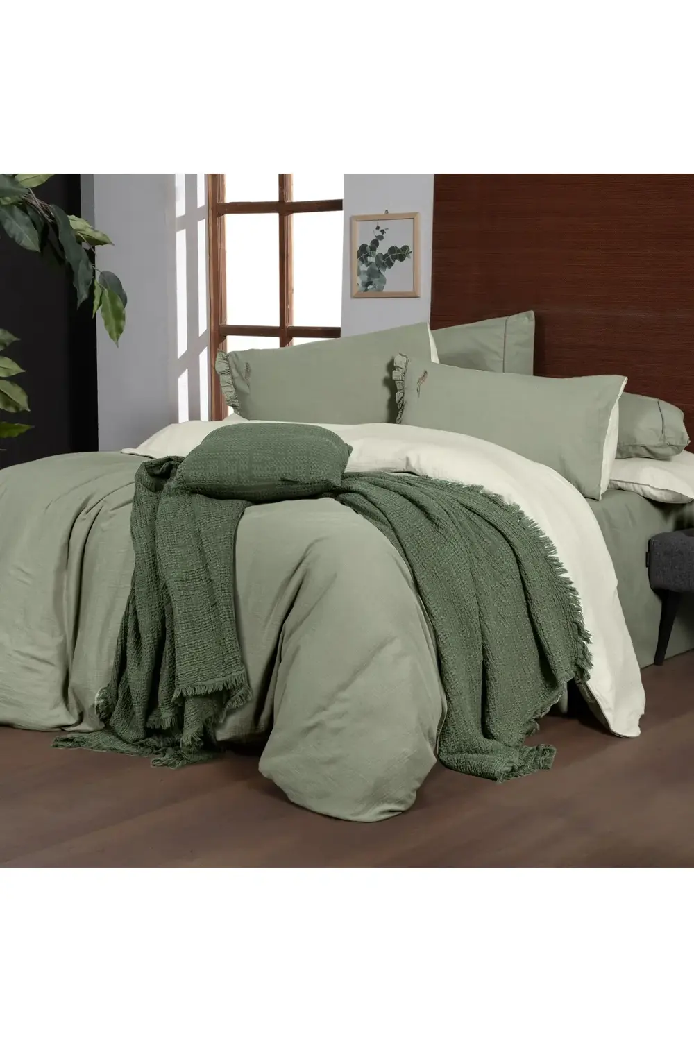 Sarev Yeşil Nevresim Takımı Mood Comfort Kenyon Nt Ck 4Yyeşi̇l