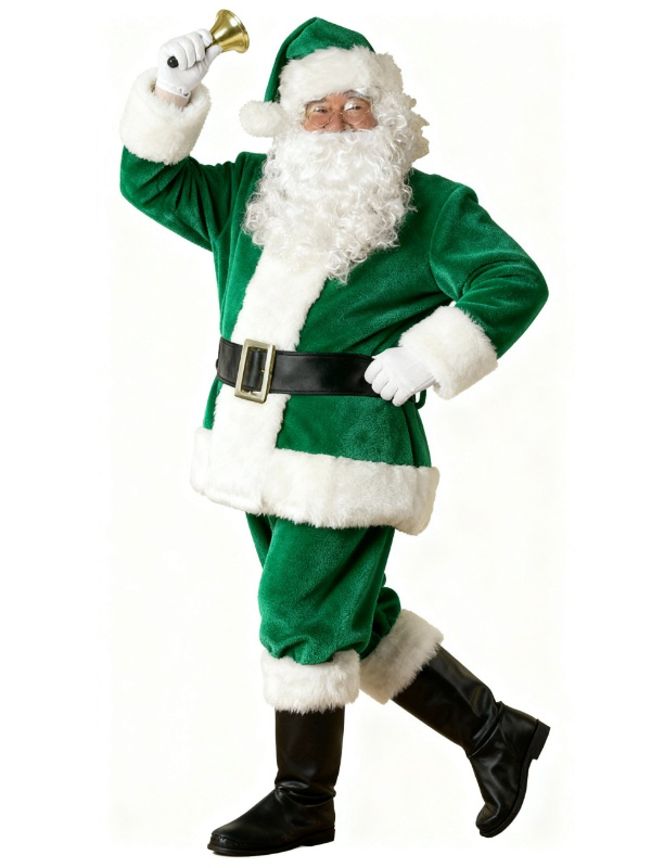 Yeşil Noel Baba Kostümü Yetişkin