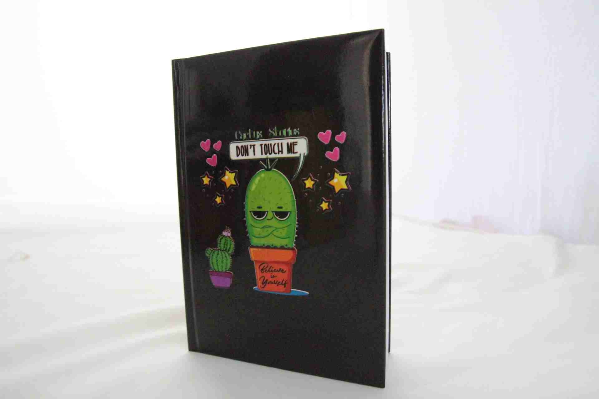 Yeşil Renk Termos Ve Kaktüs Tema Defter Hediye Kutusu