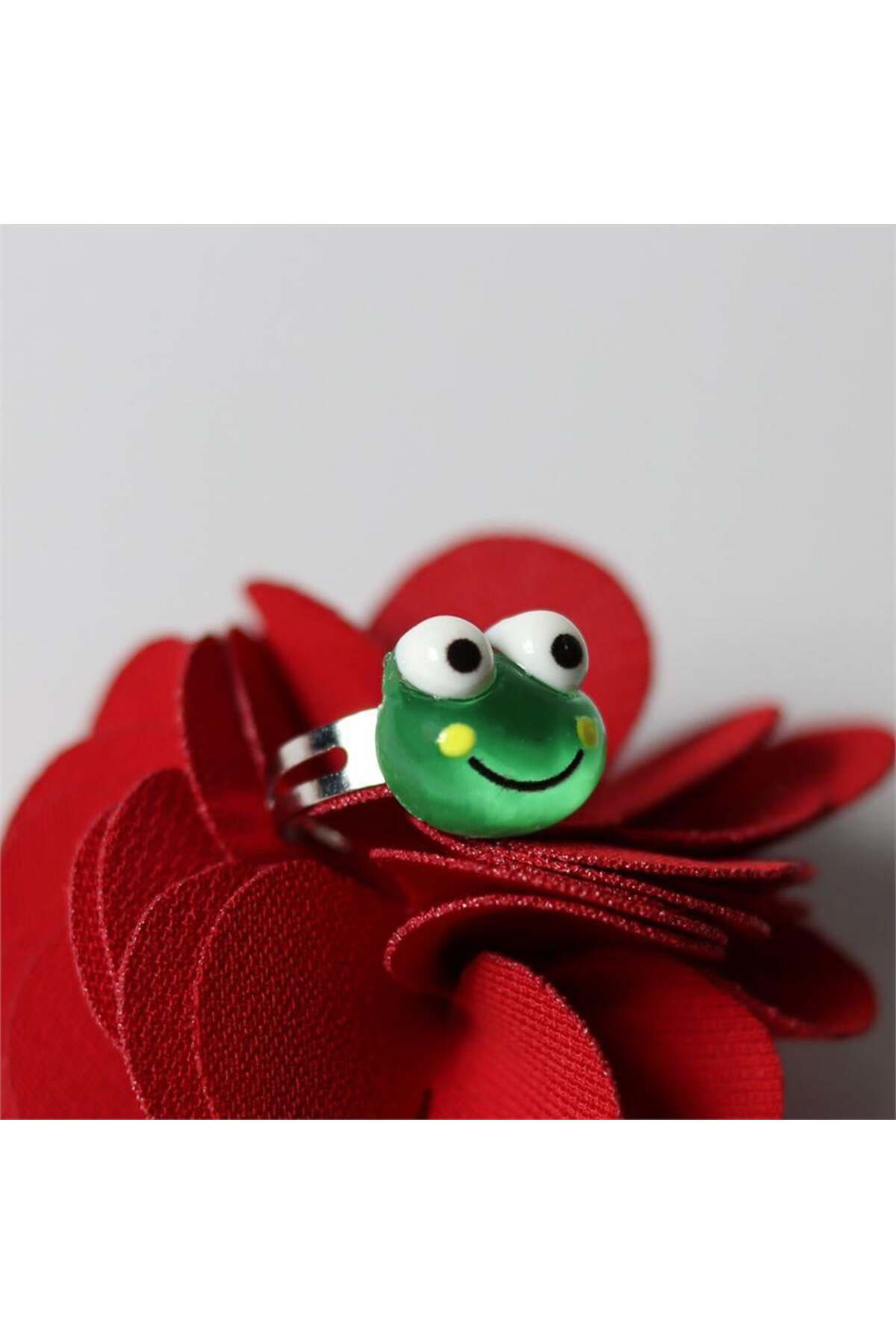 Yeşil Smiley Frog Yüzük