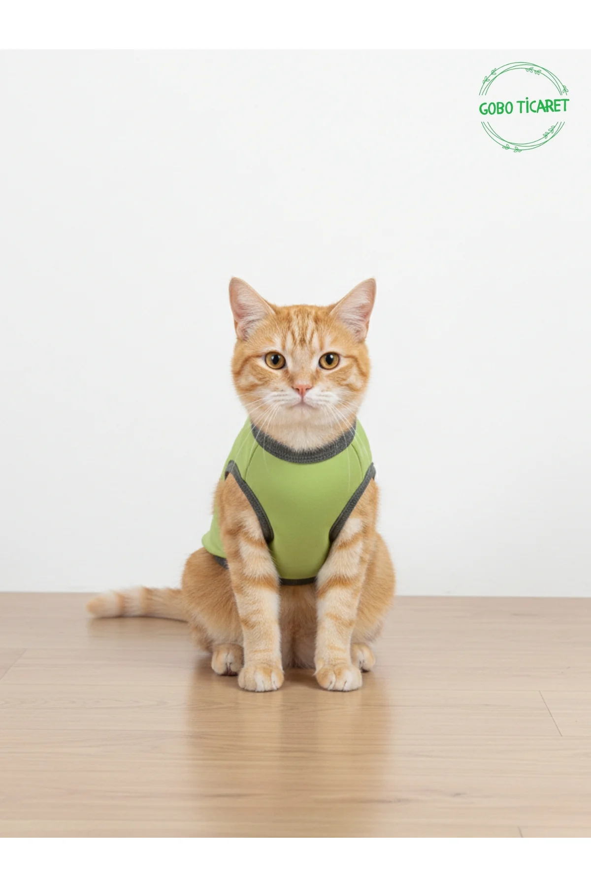 Yeşil SUPERSTAR Yazılı Kedi ve Köpek Kıyafeti Tişörtü Elbisesi SM