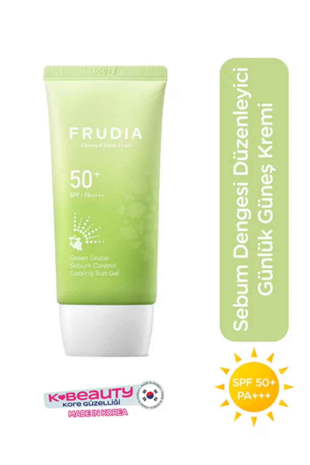 Yeşil Üzüm Özlü Sebum ve Gözenek Kontrol SPF50 Güneş Kremi 50g