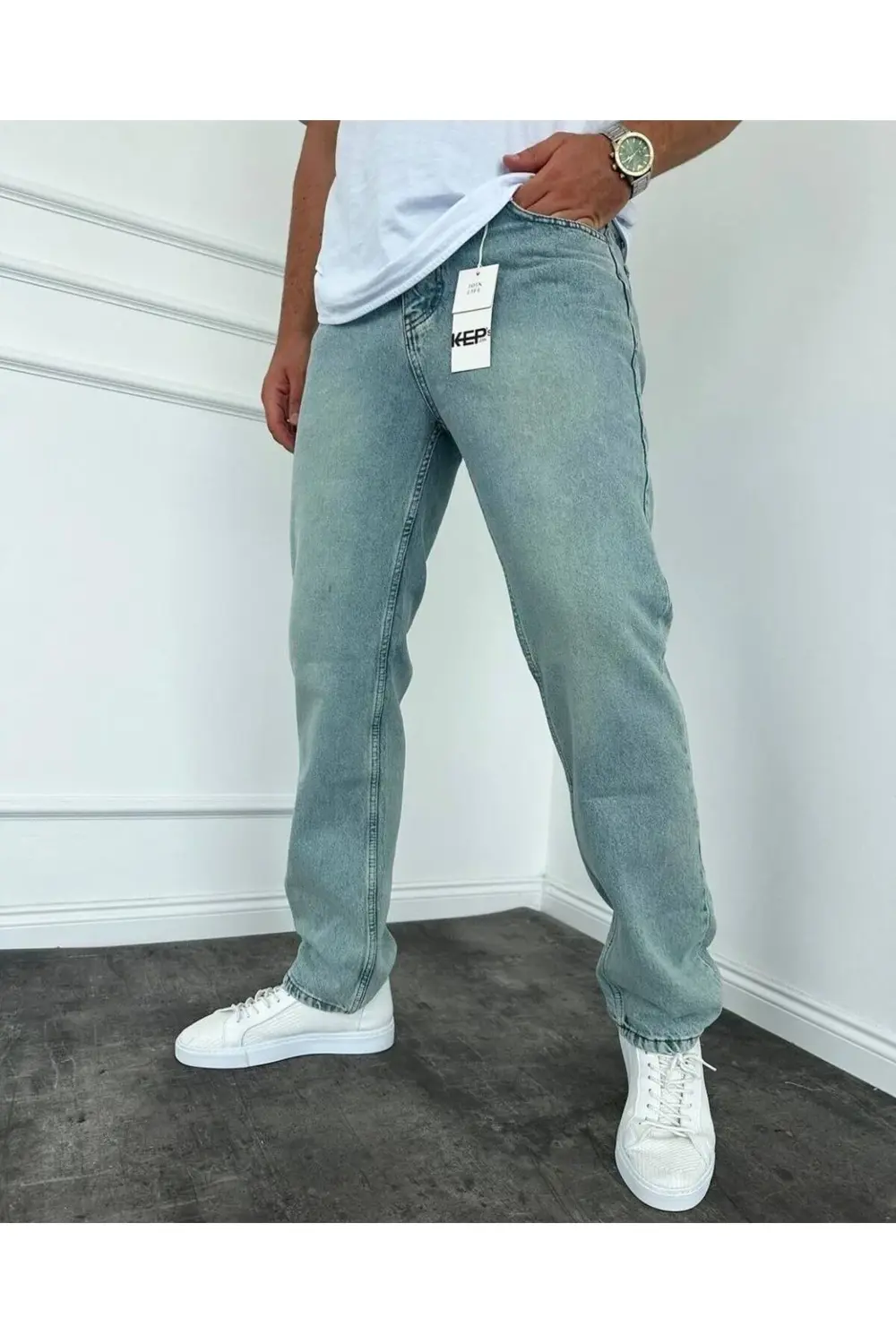 Yeşil Yıkama Baggy Pantolon