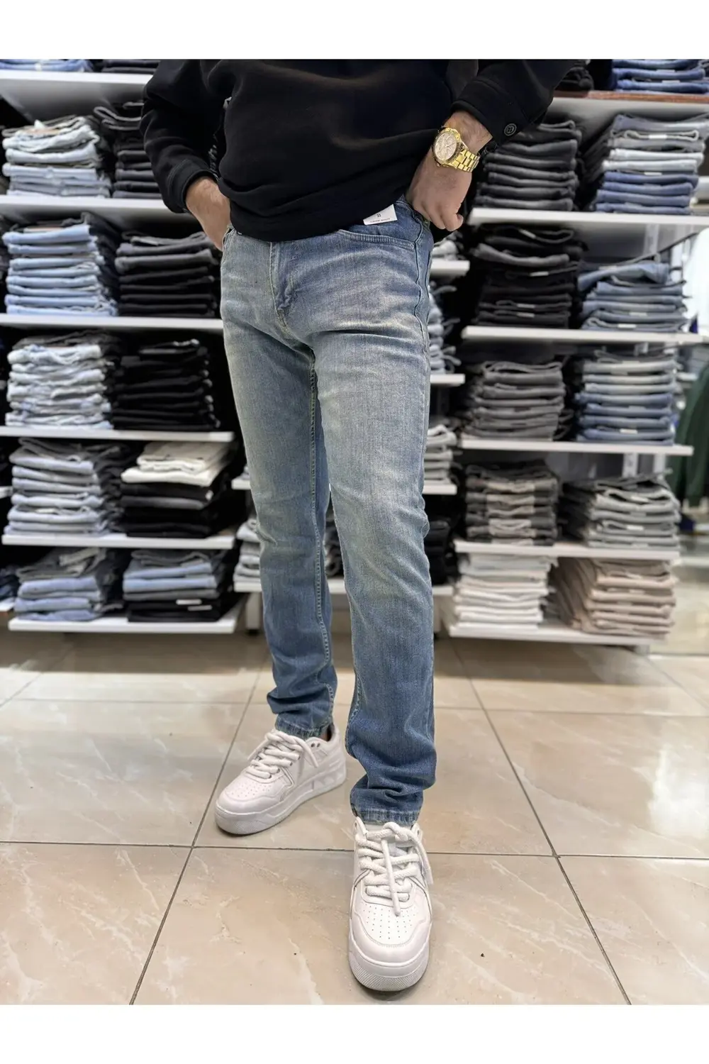 Yeşil Yıkamalı Mavi Slim Fit Jean 116CslMa Yeşil Yıkamalı Mavi Slim Fit Jean 116CslMa