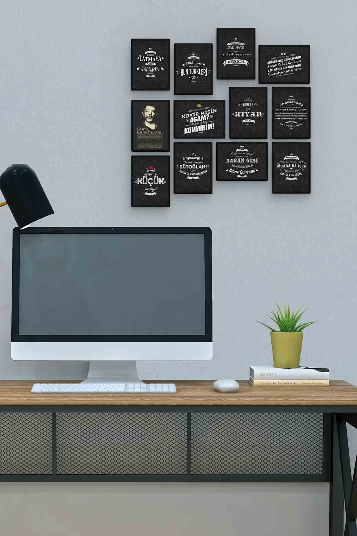 Yeşilçam 12 Parça Mdf (ahşap) Tablo Ofis Boyu 