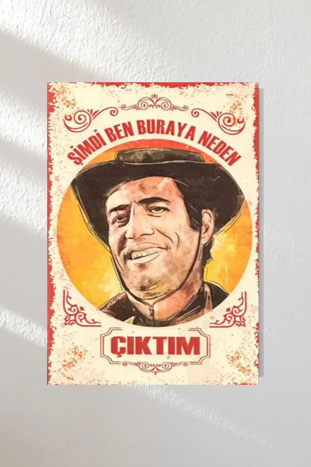 "yeşilçam" Ahşap Poster Altılı Set 20*15 Cm