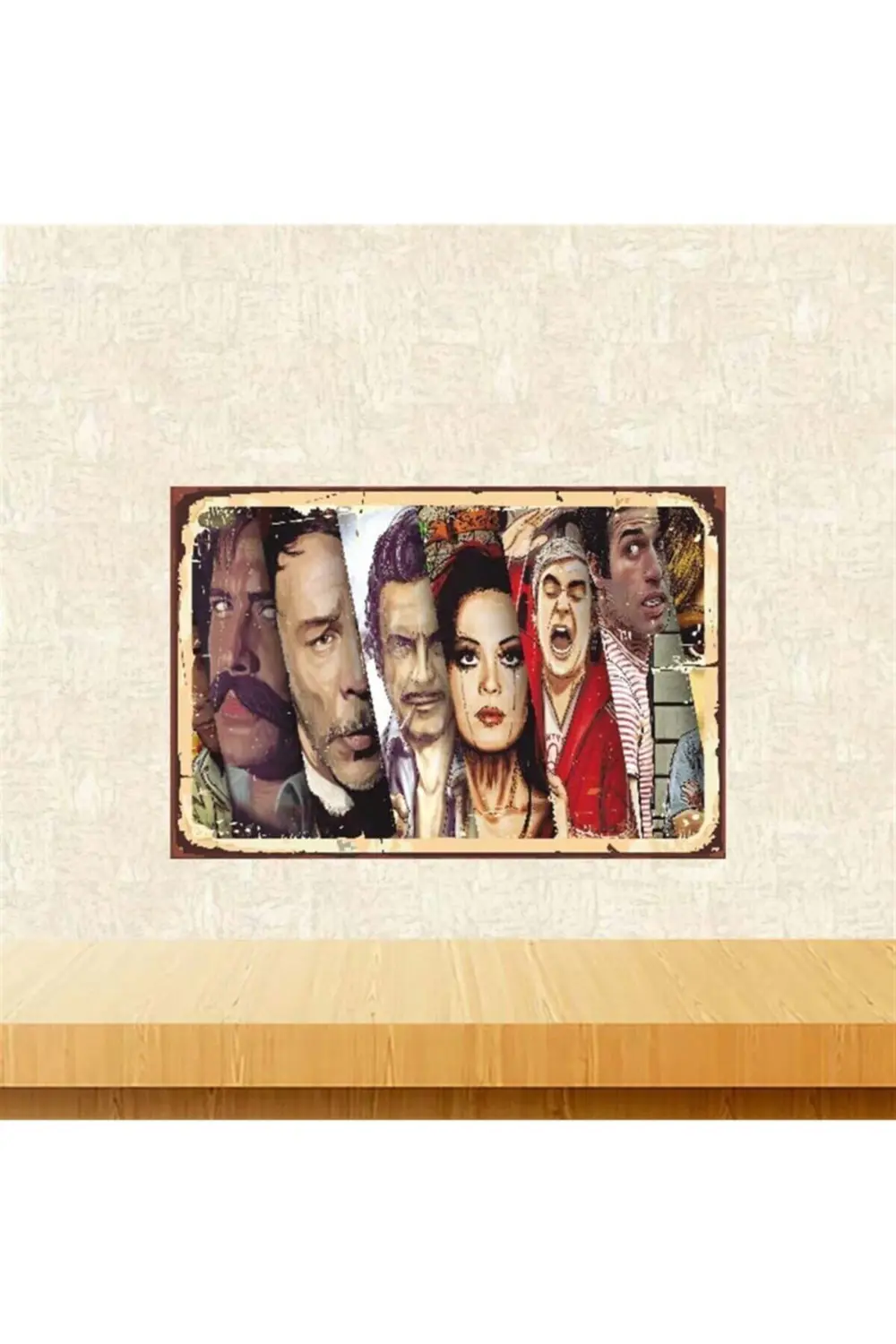 Yeşilçam Efsaneleri 20-30 Cm Retro Ahşap Poster