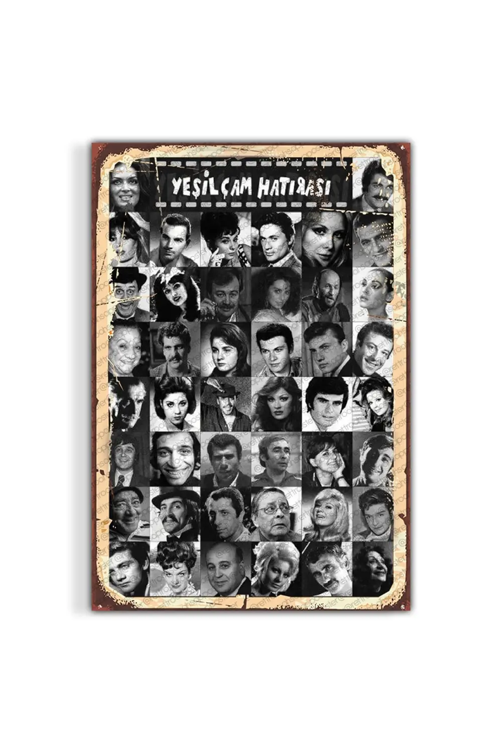 Yeşilçam Hatırası - Retro Ahşap Poster