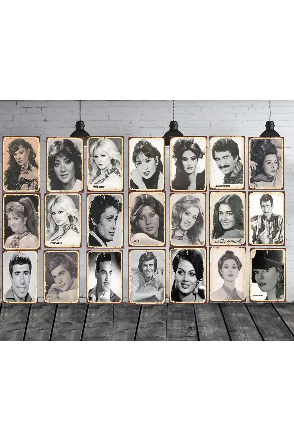 Yeşilçam Nostalji 21 Adet 20x30x Cm Mdf Ahşap Poster Seti