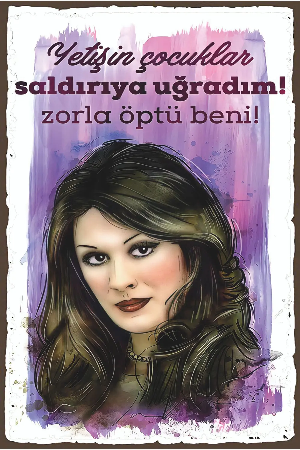 Yeşilçam Temalı Retro Ahşap Poster