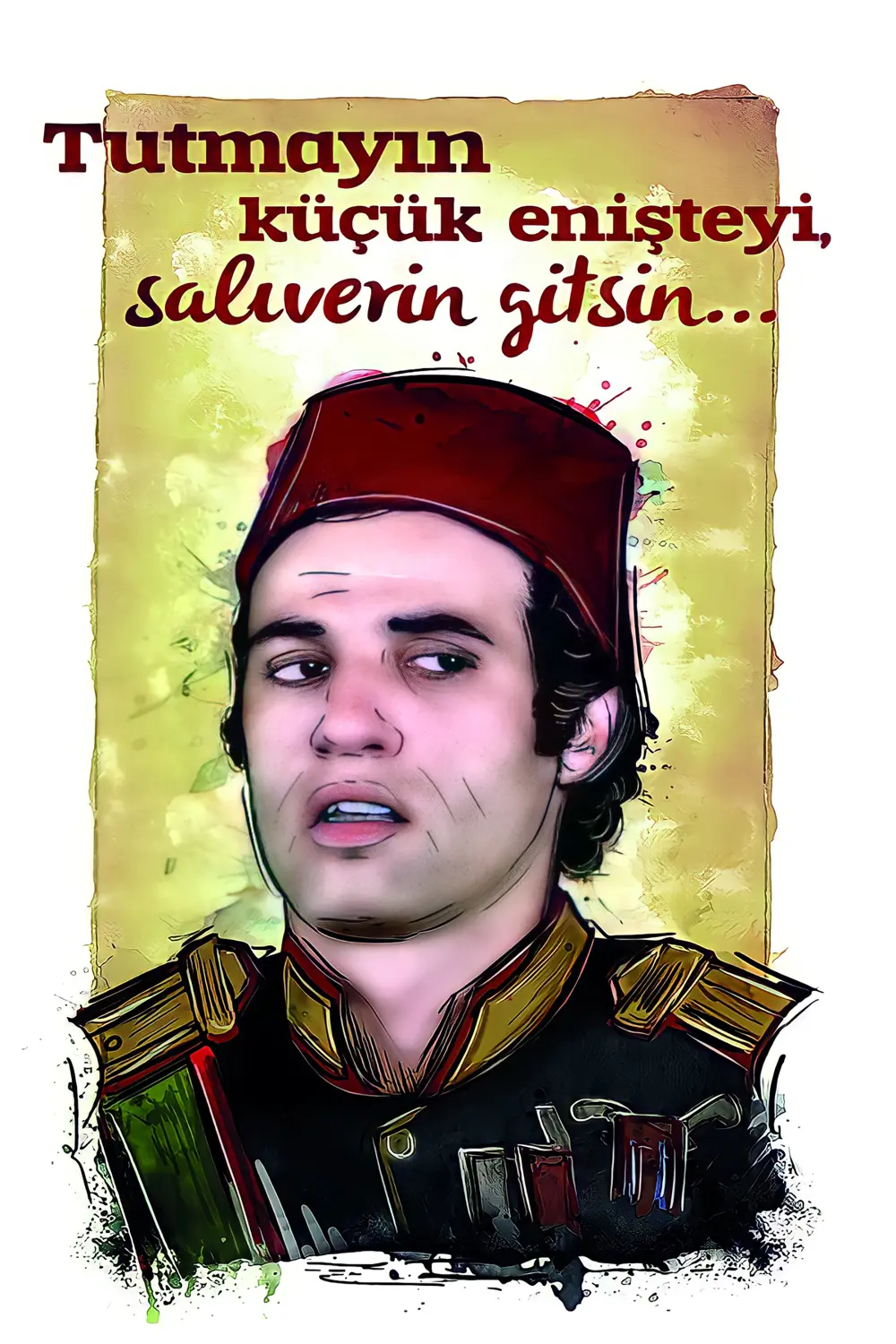 Yeşilçam Temalı Retro Ahşap Poster