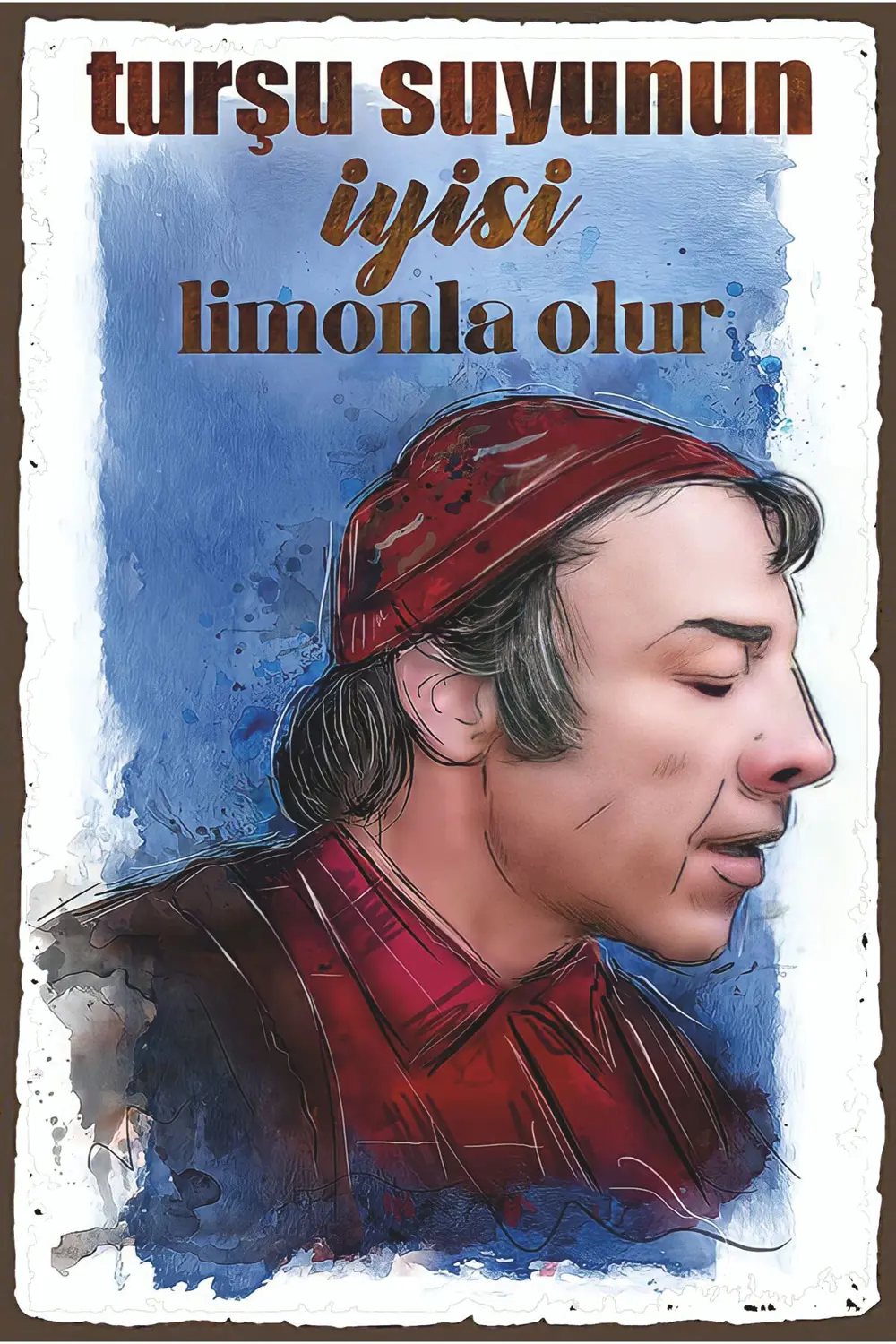 Yeşilçam Temalı Retro Ahşap Poster
