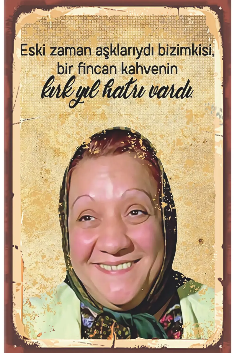 Yeşilçam Temalı Retro Ahşap Poster