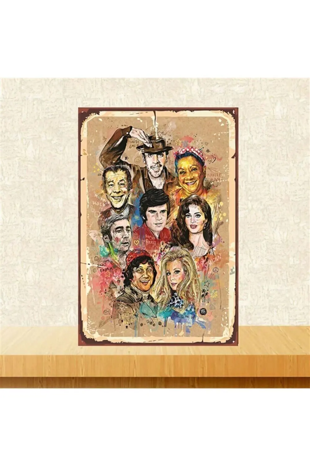 Yeşilçamın Efsane Ustaları 20x30 Cm Retro Ahşap Poster