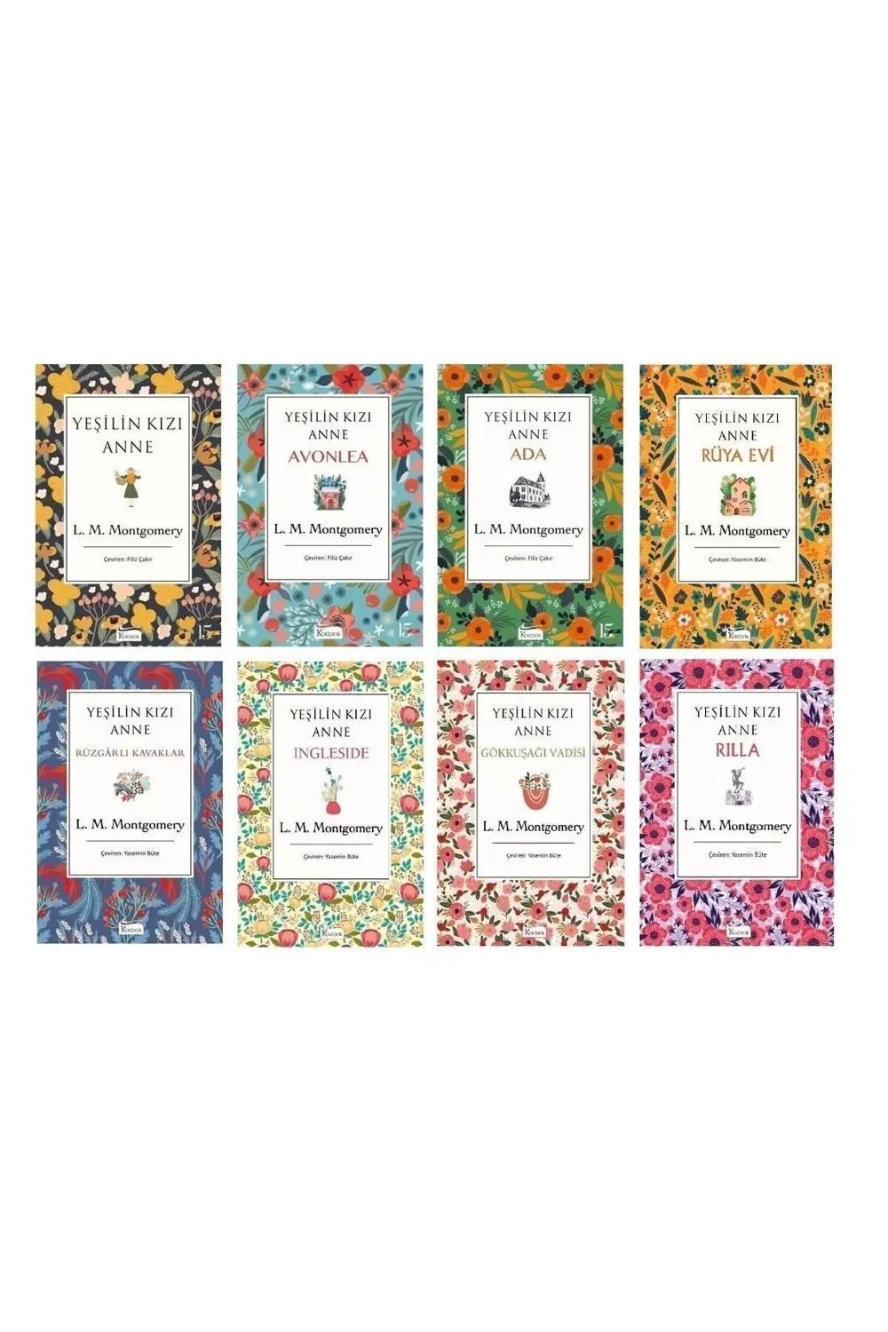 Yeşilin Kızı Anne 8 Kitaplık Ful Set (bez Ciltli)