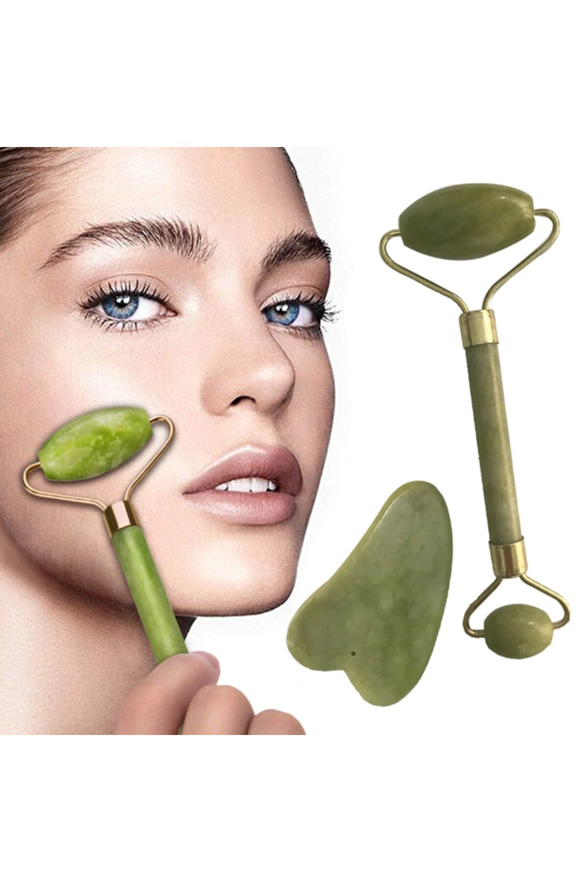 Ok Aksesuar Yeşim Taşı Çift Taraflı Cilt Masaj Aleti Go50607076390 Ok Aksesuar Yeşim Taşı Çift Taraflı Cilt Masaj Aleti Go50607076390
