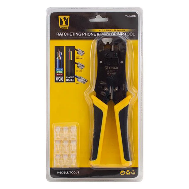 YesKit YK-N468B RJ11-RJ12-RJ22-RJ45 Sıkma Pensesi Fiyatı, Yorumları ve Özellikleri