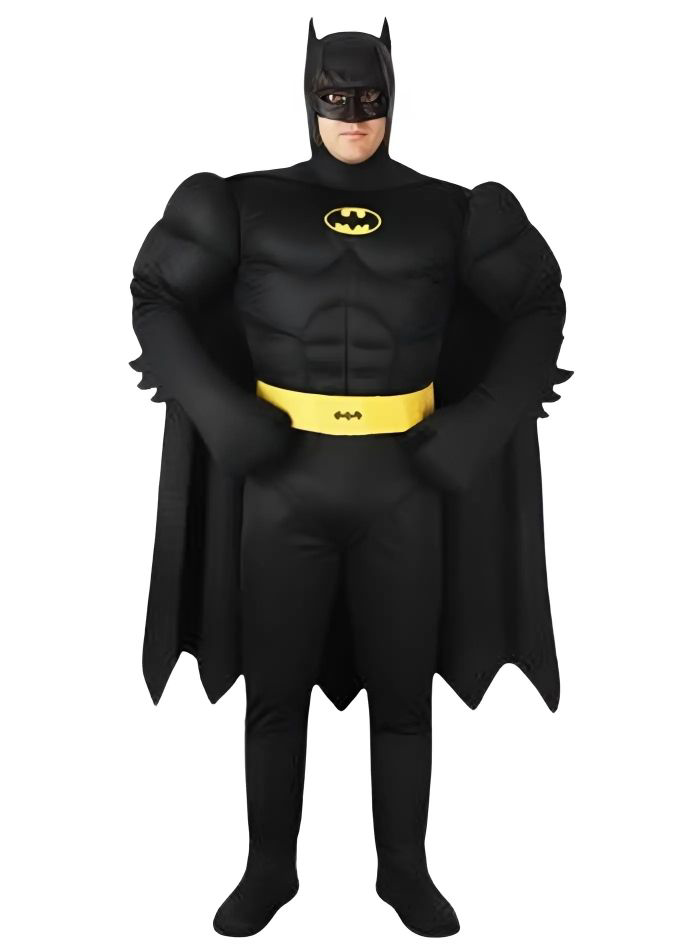 Kostüm Sarayı Yetişkin Batman Kara Şövalye Kostümü Kaslı