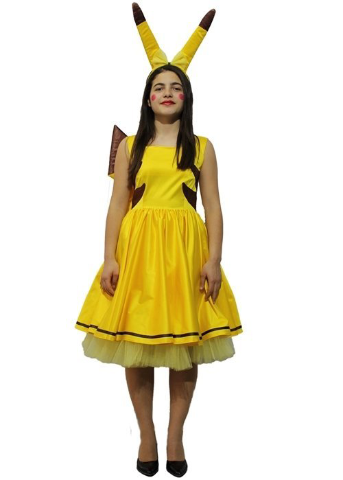 Kostüm Sarayı Yetişkin Bayan Pikachu Kostümü