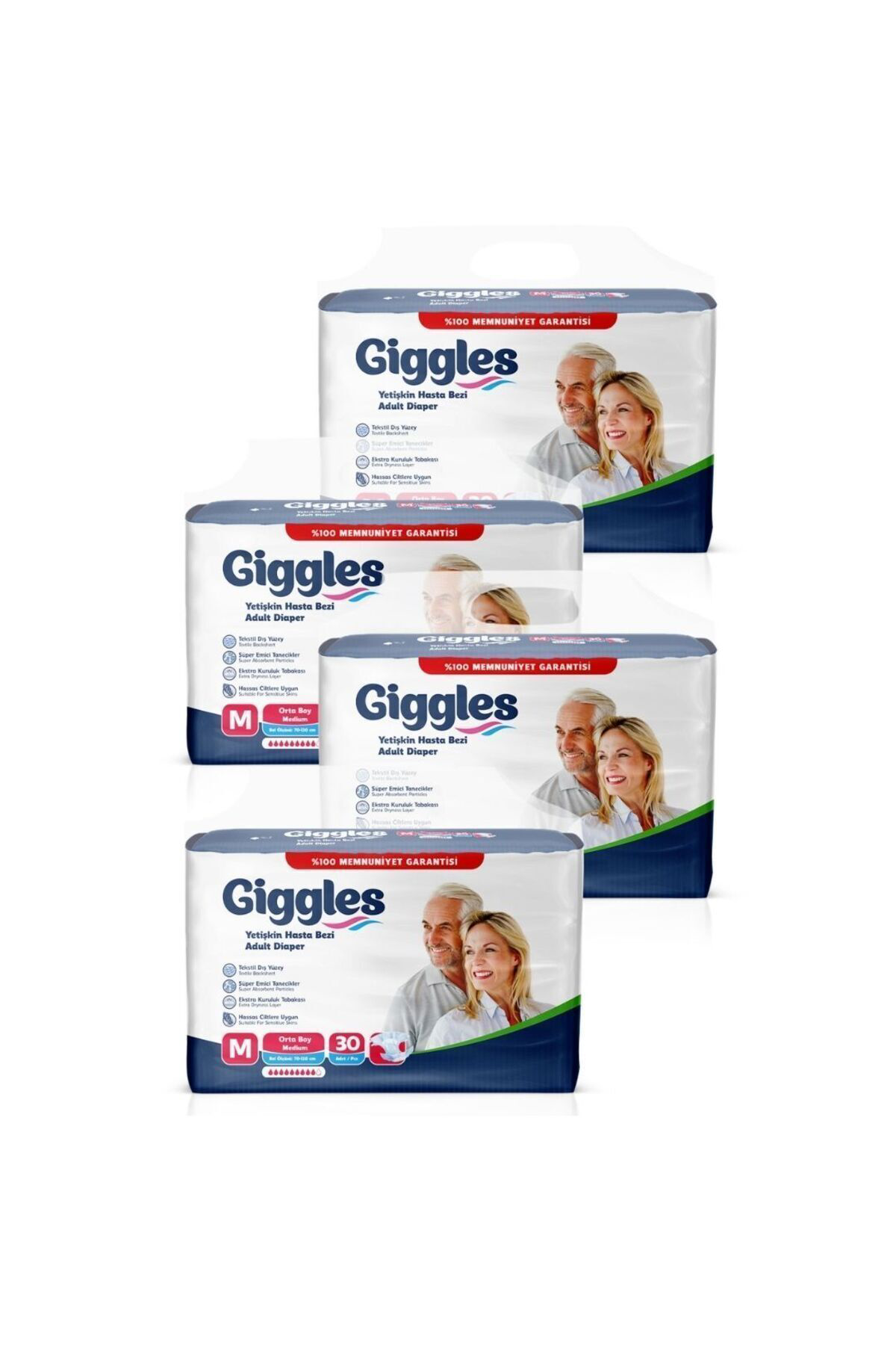 Yetişkin Bel Bantlı Hasta Bezi Medium 120 Adet