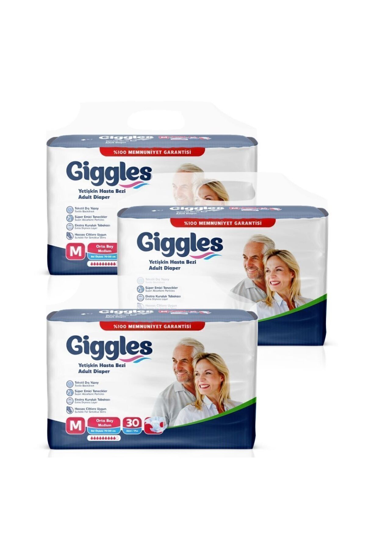 Yetişkin Bel Bantlı Hasta Bezi Medium 90 Adet