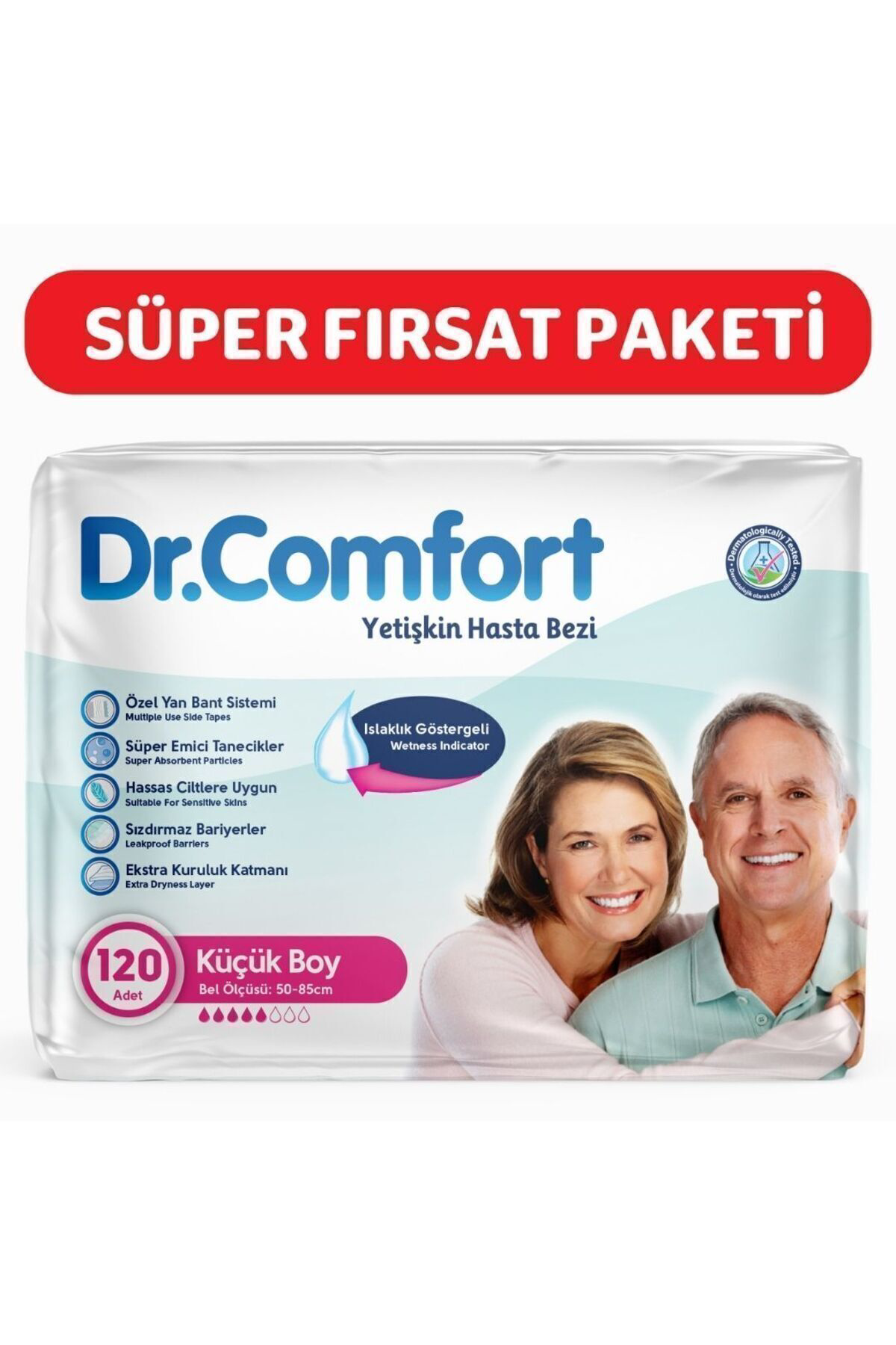 Yetişkin Bel Bantlı Hasta Bezi Small 120 Adet