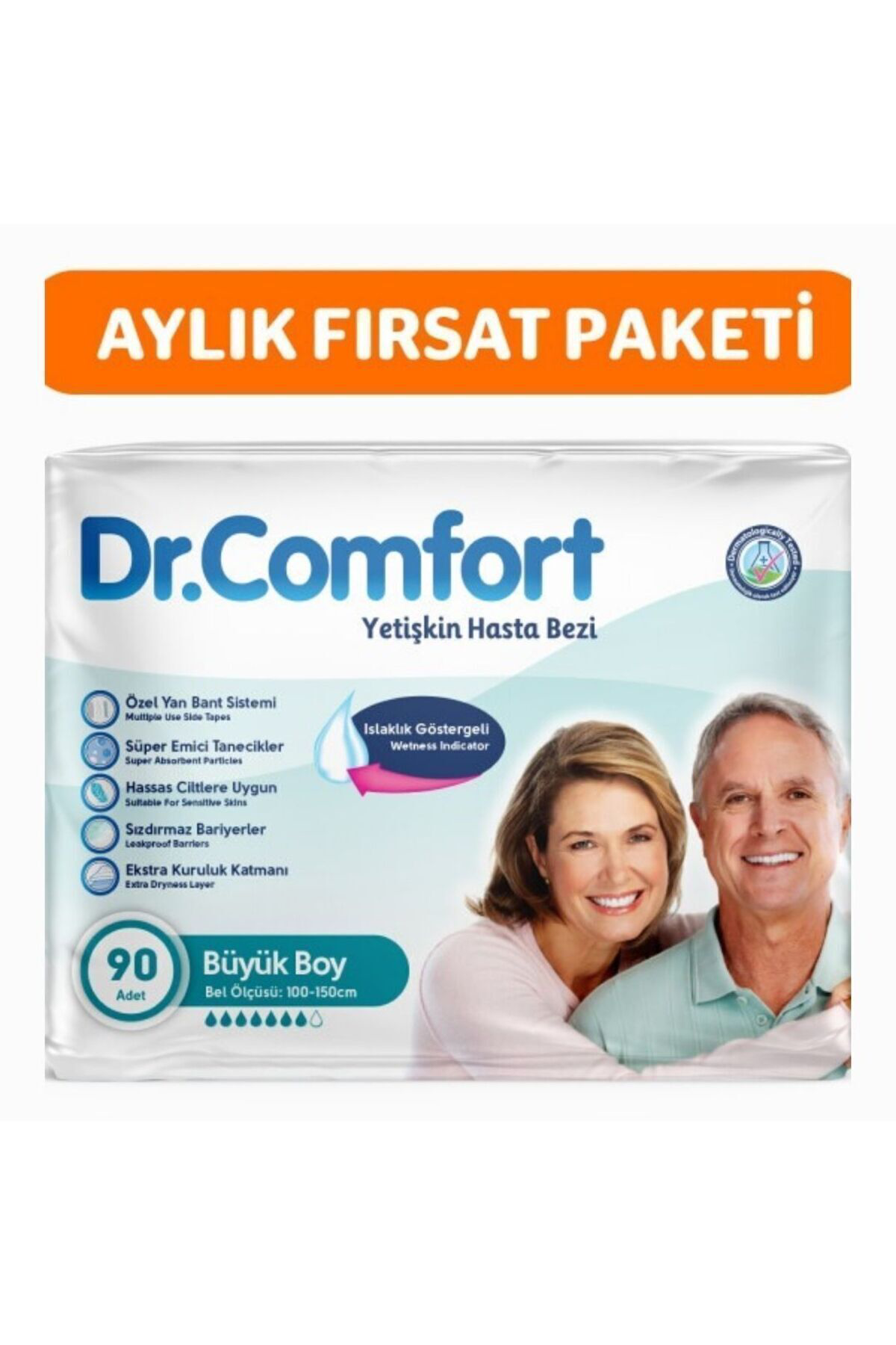Yetişkin Bel Bantlı Hasta Bezi Large 90 Adet