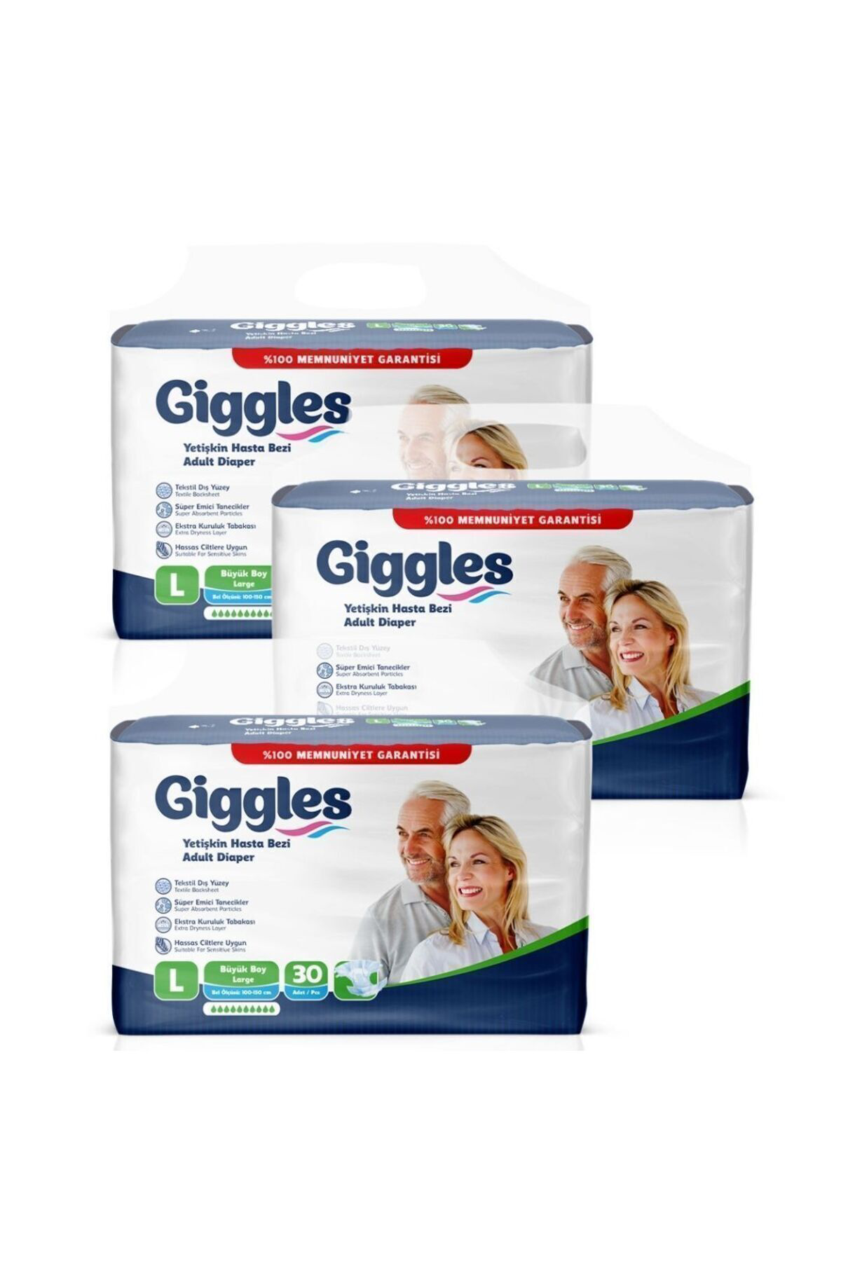 Yetişkin Bel Bantlı Hasta Bezi Large 90 Adet