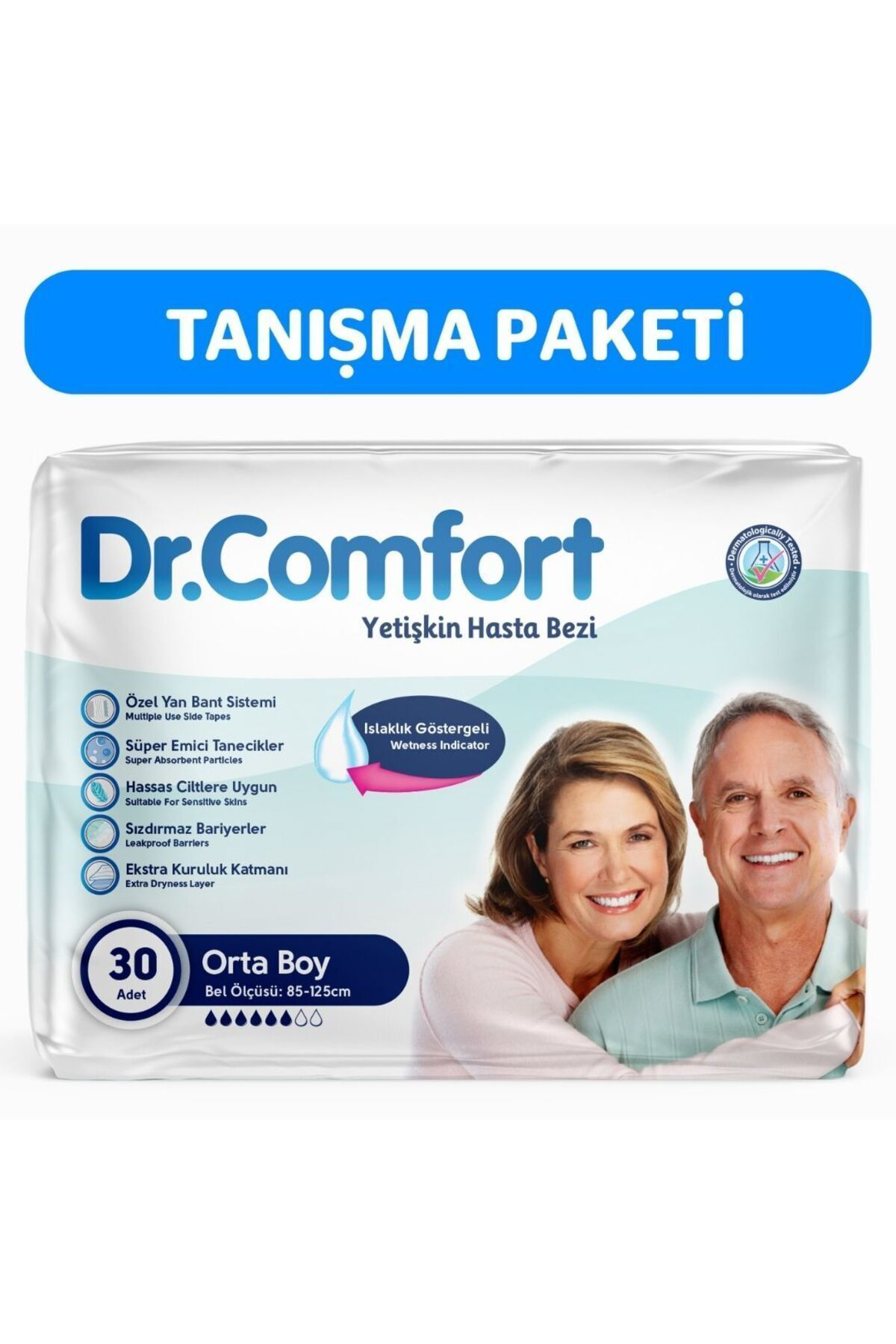 Dr.Comfort Yetişkin Bel Bantlı Hasta Bezi Medium 30 Adet