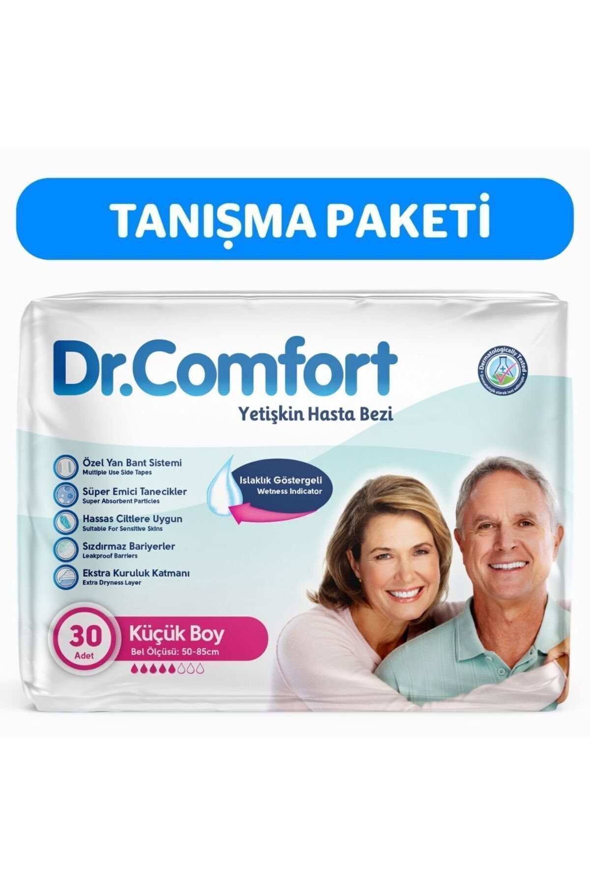 Dr.Comfort Yetişkin Bel Bantlı Hasta Bezi Small 30 Adet