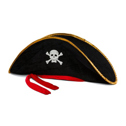 Yetişkin Boy Kadife Jack Sparrow Denizci Kaptan Jack Korsan Şapka