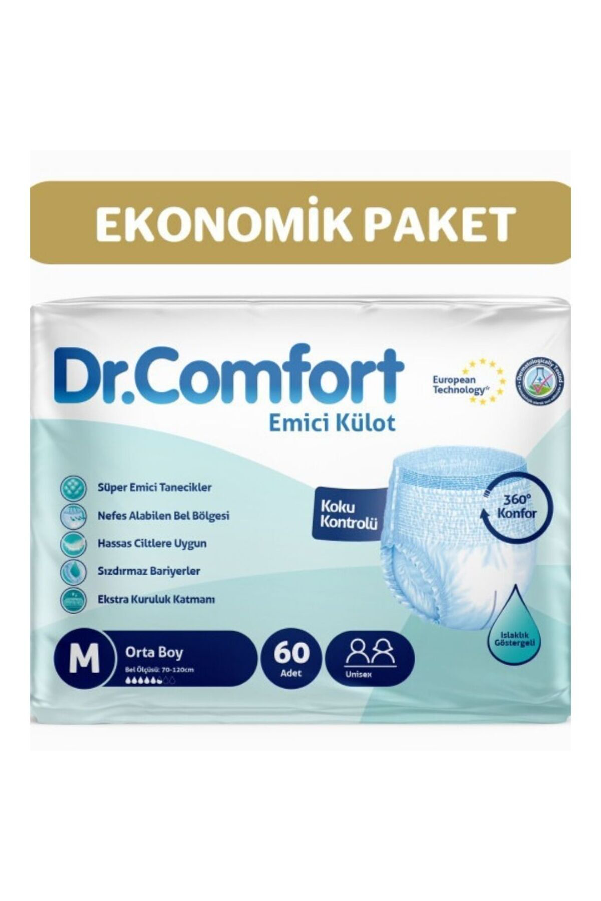 Yetişkin Emici Külot Medium 30'lu 2 Paket 60 Adet
